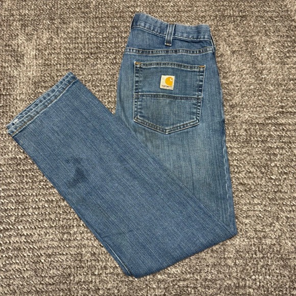 Carhartt Other - Carhartt Mens Rugged Flex Jeans 32x30 Relaxed Fit Blue Denim Work Pants